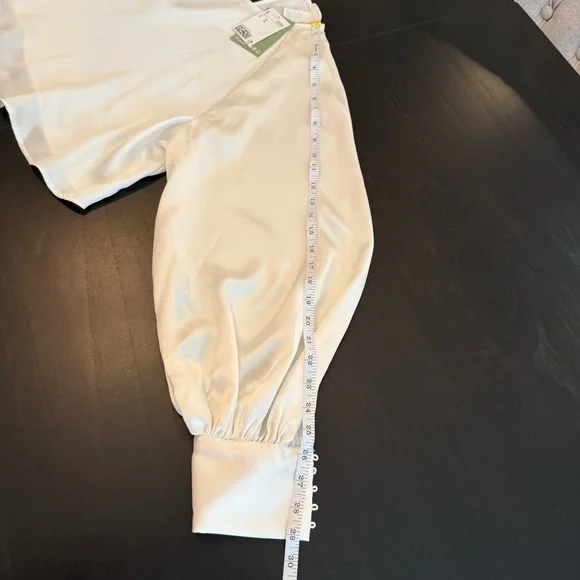 H&M Cream Crop Tie Back Blouse - Picture 5 of 12